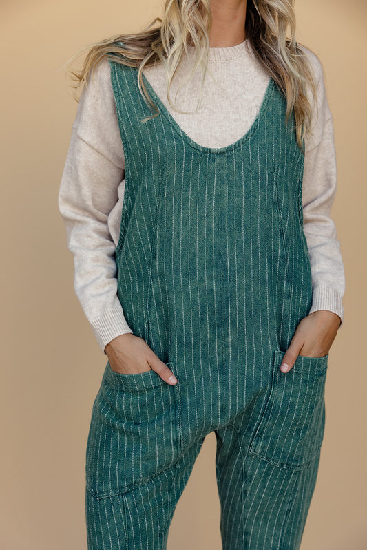 Free People High Roller Railroad Jumpsuit