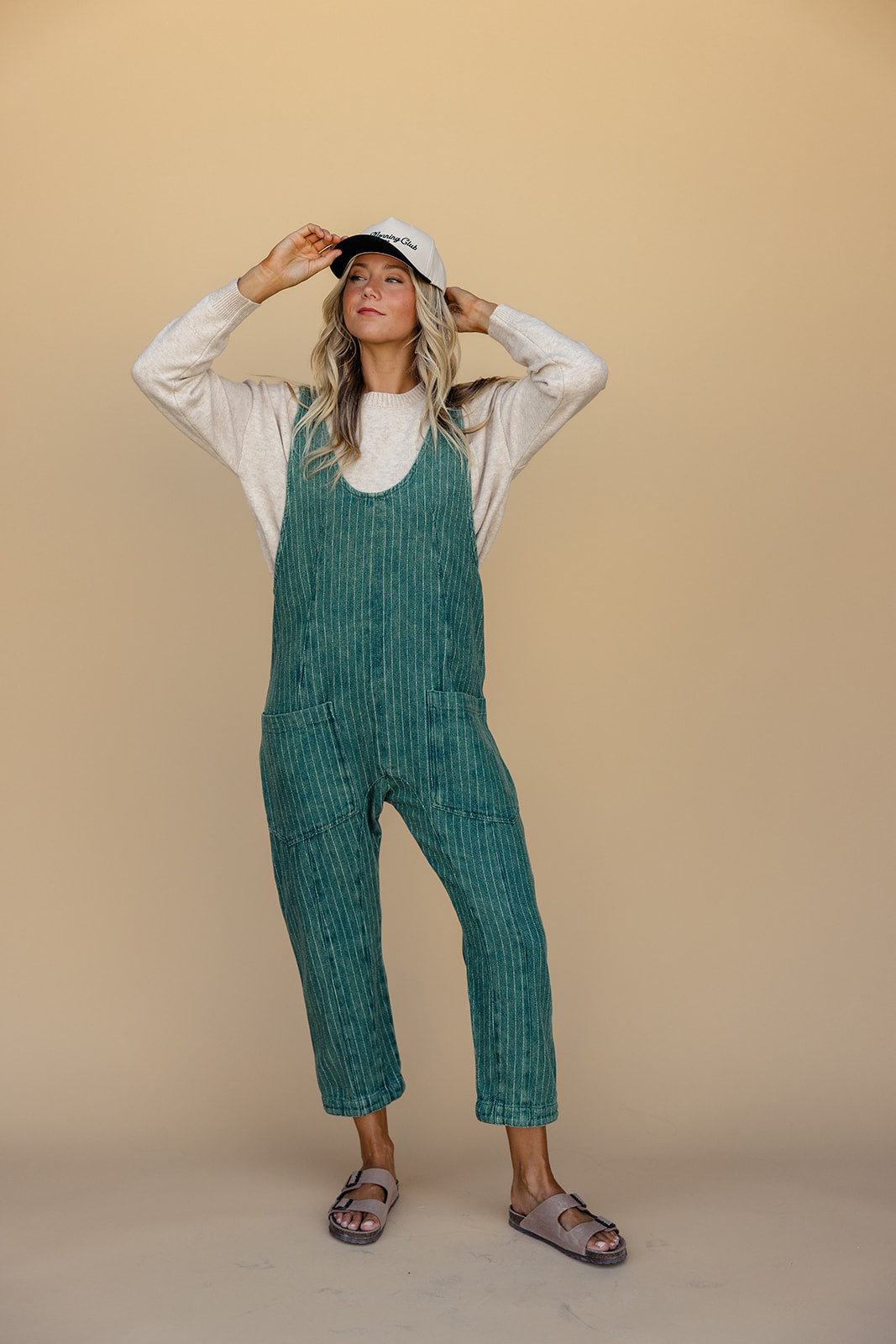 Free People High Roller Railroad Jumpsuit