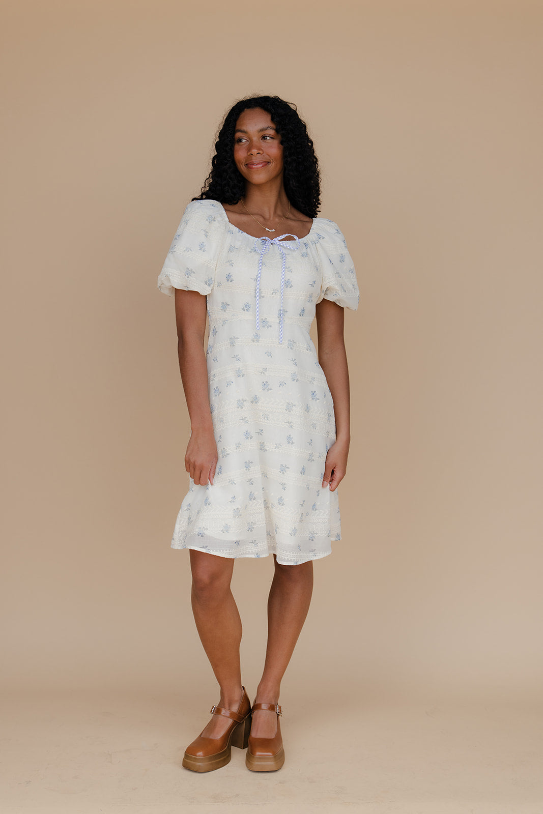 Coastal Bay Puff Sleeve Dress