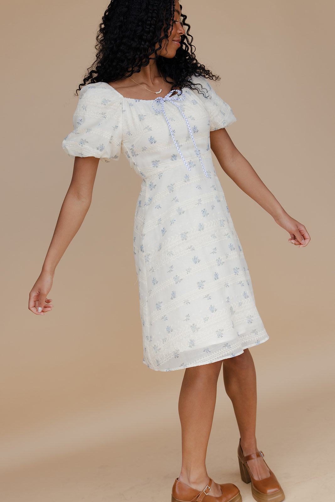 Coastal Bay Puff Sleeve Dress