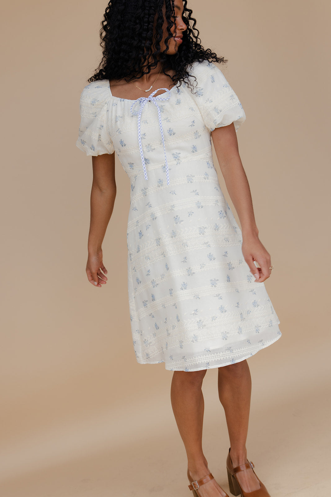 Coastal Bay Puff Sleeve Dress