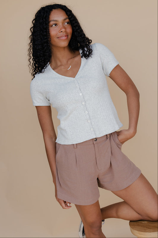 Cloudy Skies Ribbed Tee