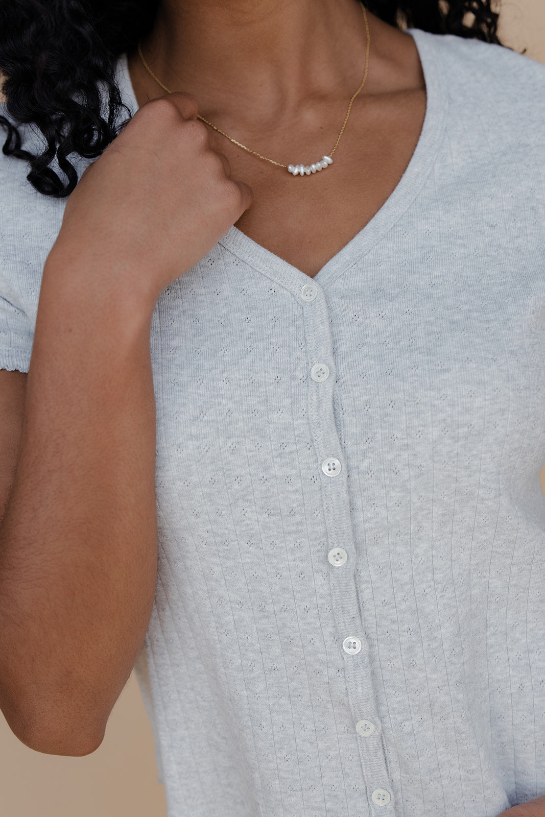 Cloudy Skies Ribbed Tee