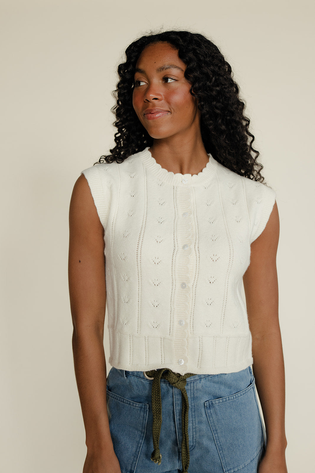 All The Fun Pointelle Vest