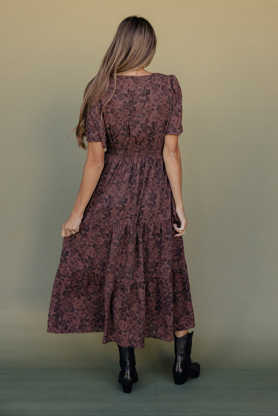 Autumn Whispers Midi Dress