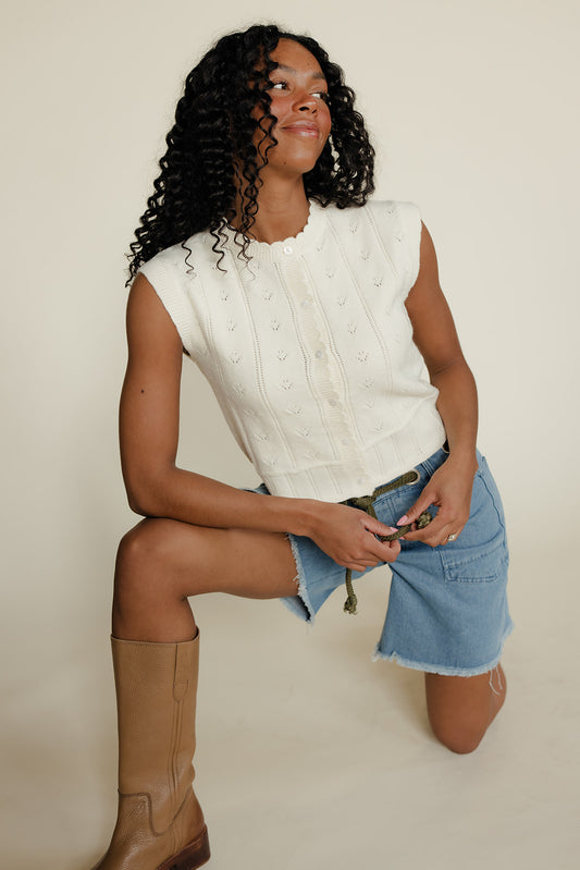 All The Fun Pointelle Vest