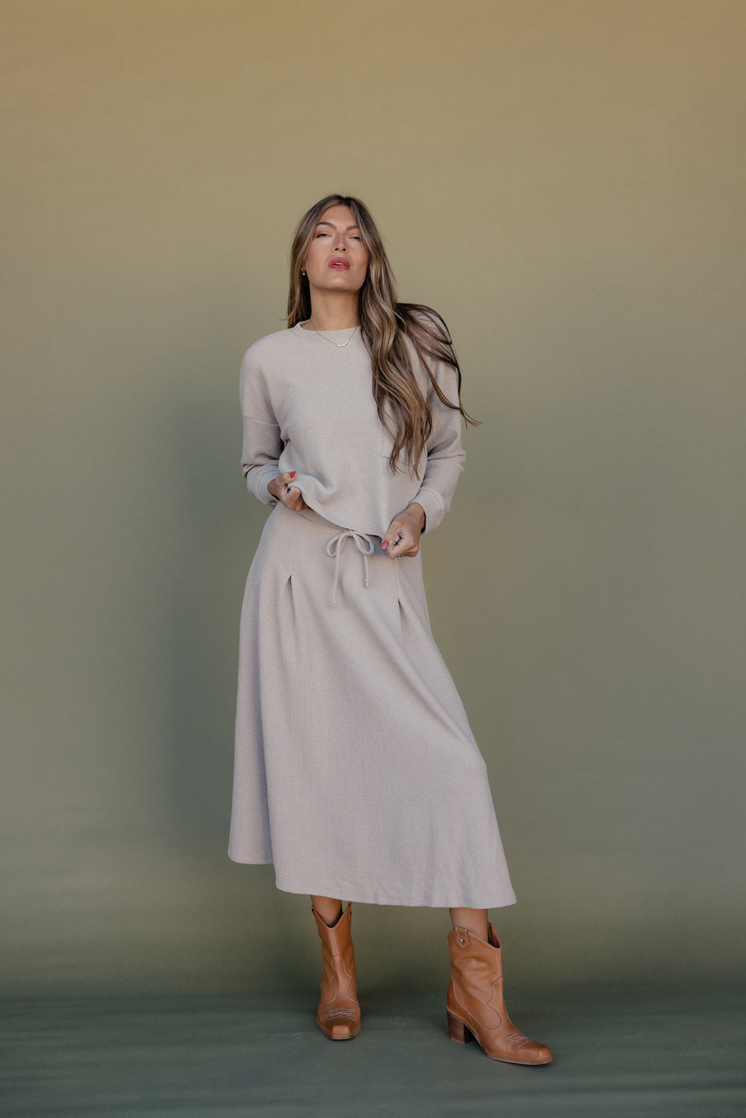 Morning Latte Maxi Skirt