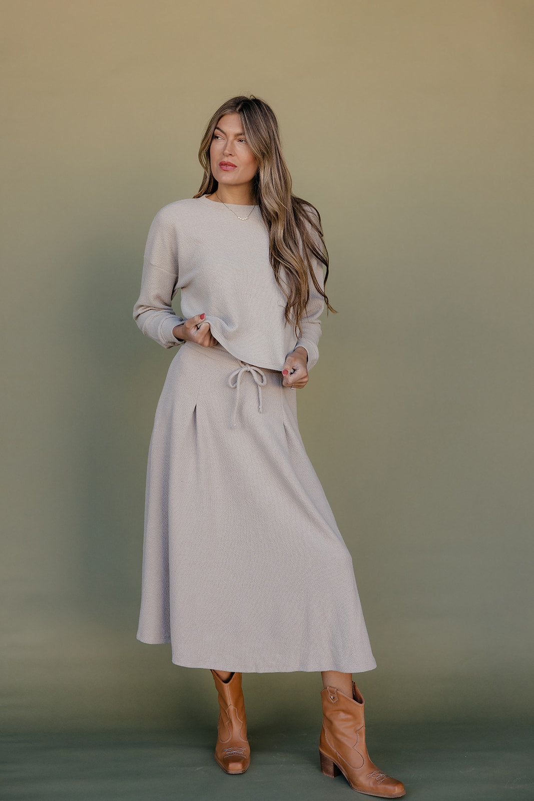 Morning Latte Maxi Skirt