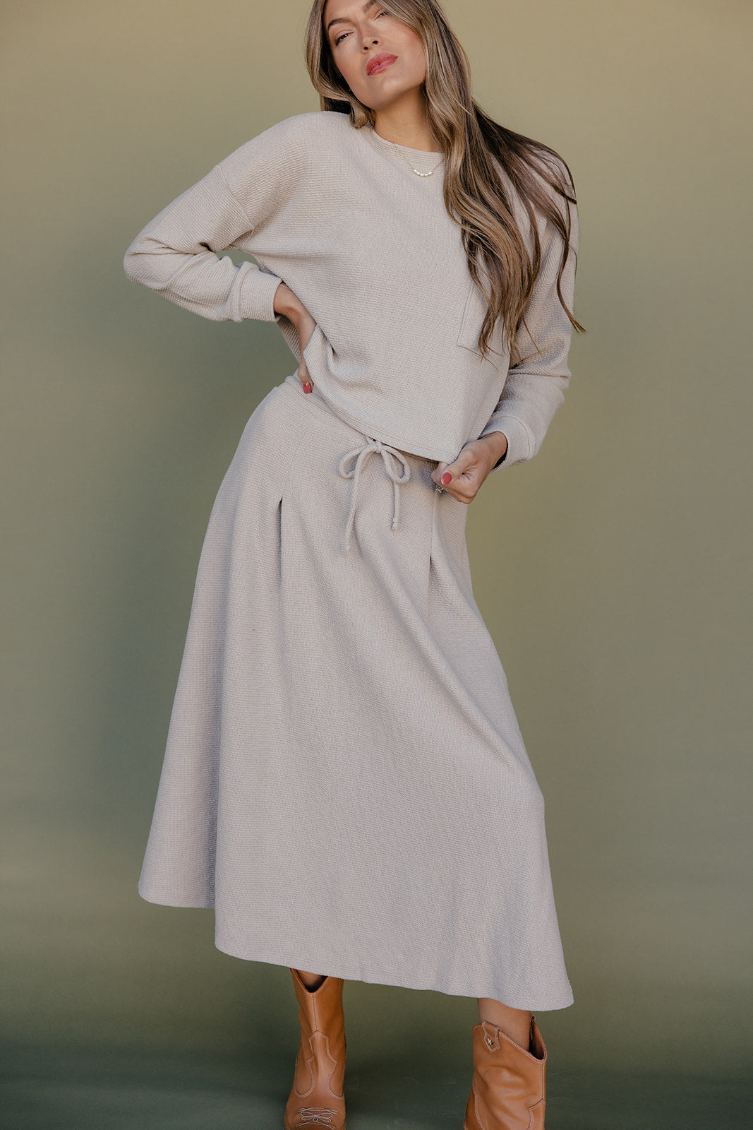 Morning Latte Maxi Skirt