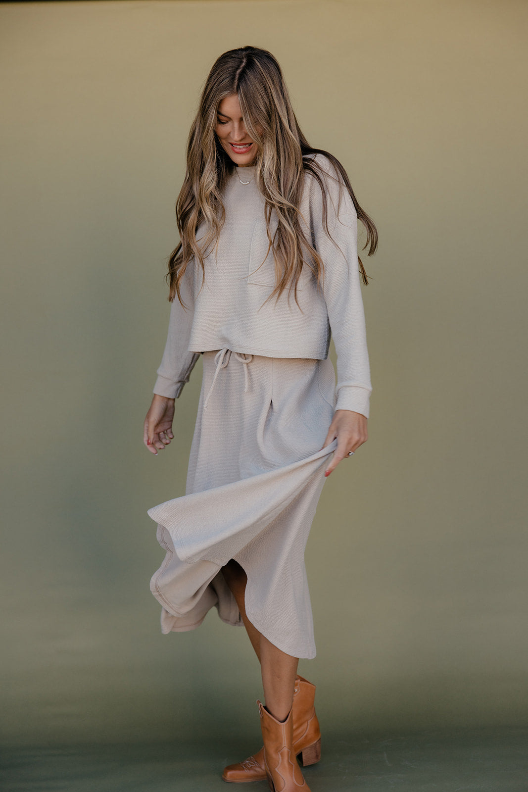 Morning Latte Maxi Skirt