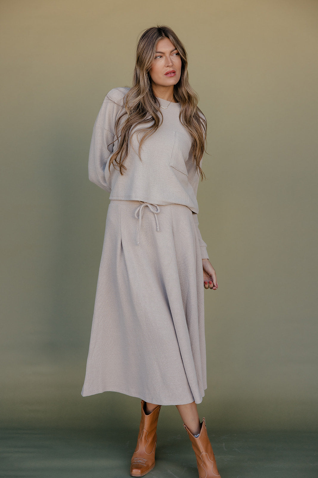 Morning Latte Maxi Skirt