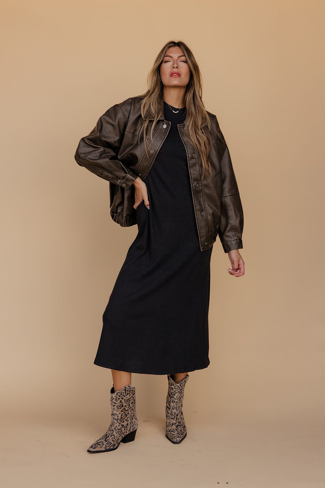 Shadow and Smoke Long Sleeve Dress