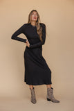 Shadow and Smoke Long Sleeve Dress