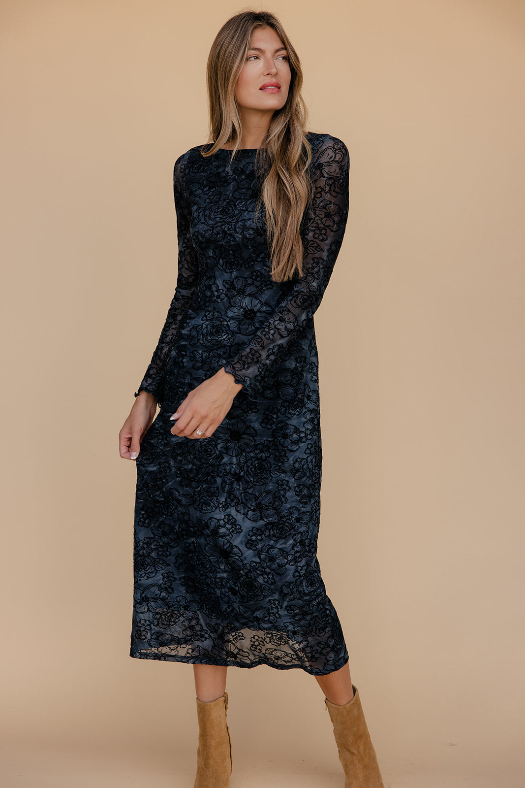 Berry Twilight Lace Dress