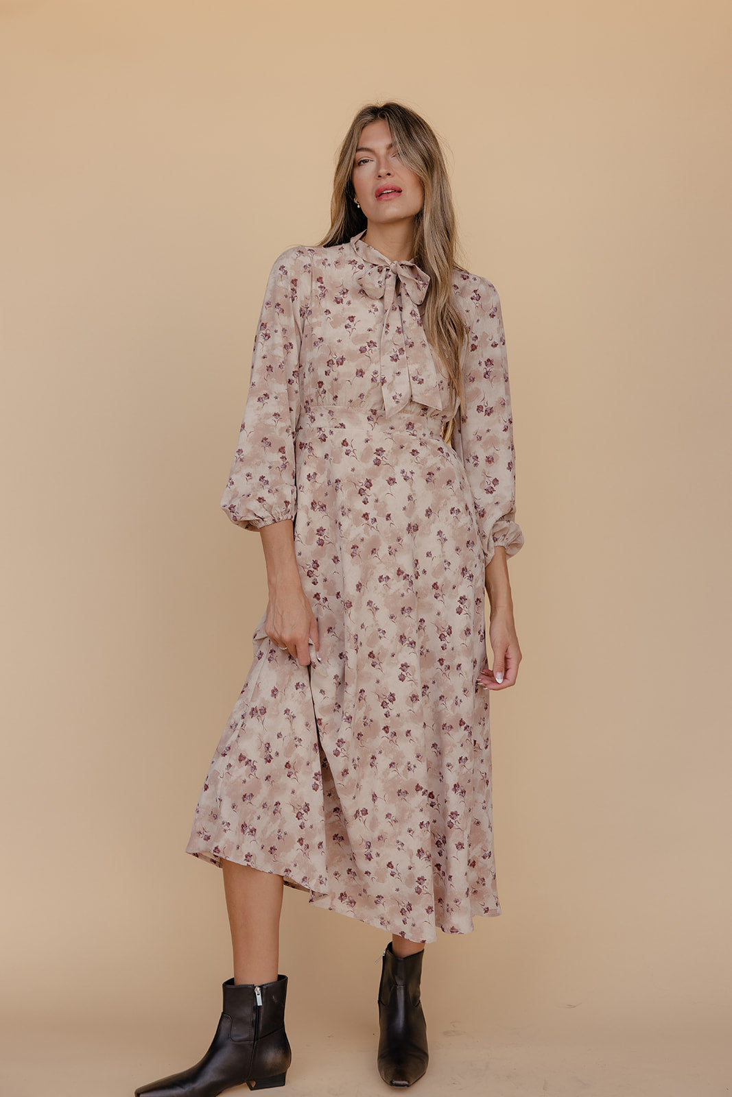 Camilla Tie Neck Midi