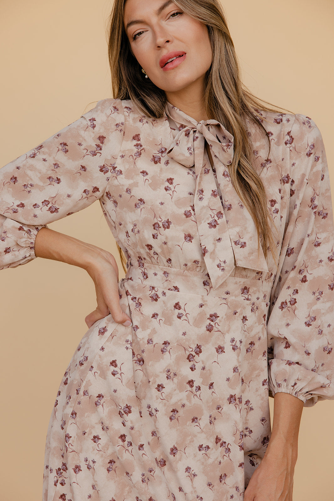 Camilla Tie Neck Midi