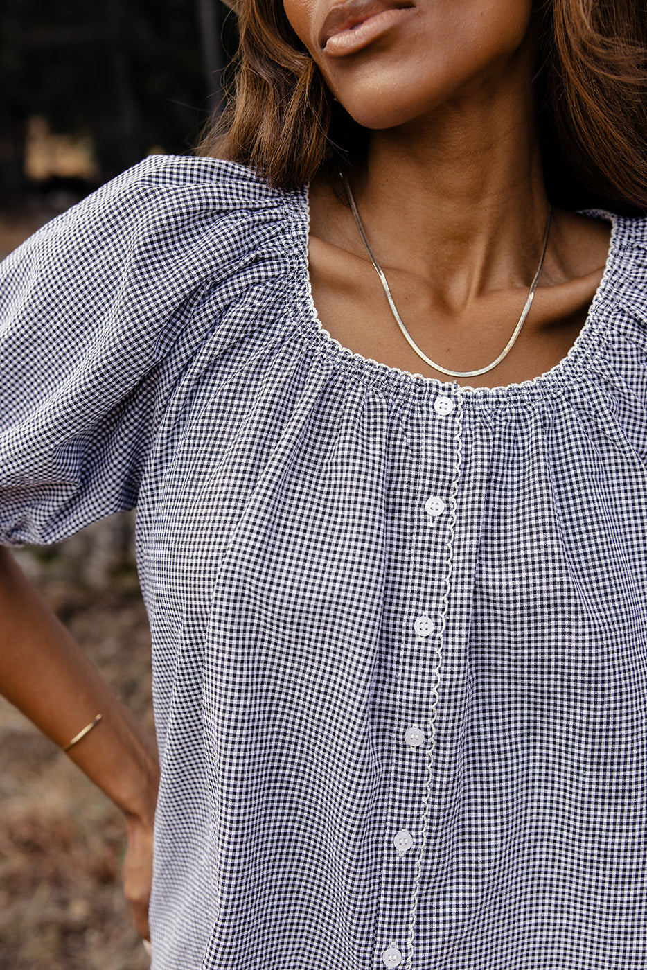 Long Stem Roses Button Down Blouse