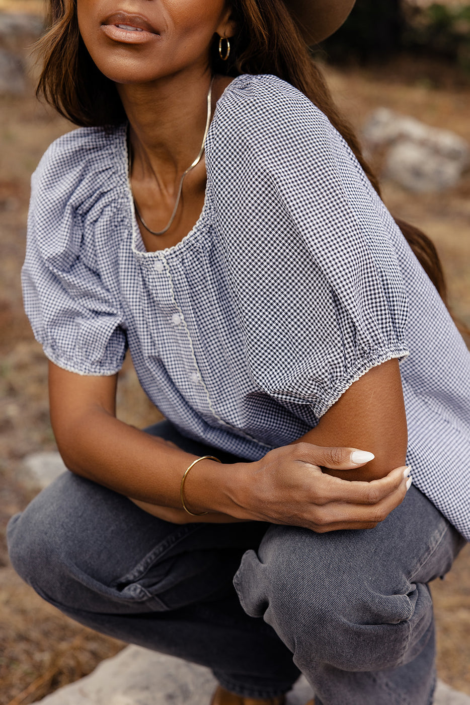 Long Stem Roses Button Down Blouse