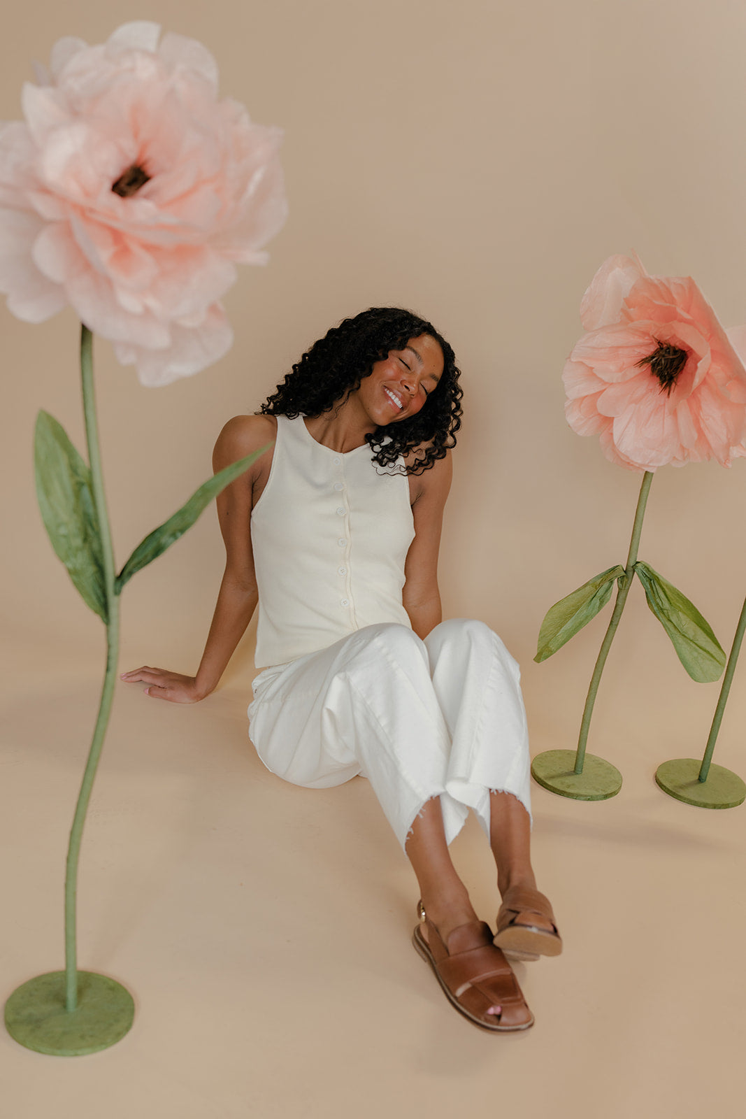 Milk + Sugar Button Tank