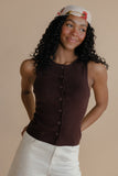 Milk + Sugar Button Tank