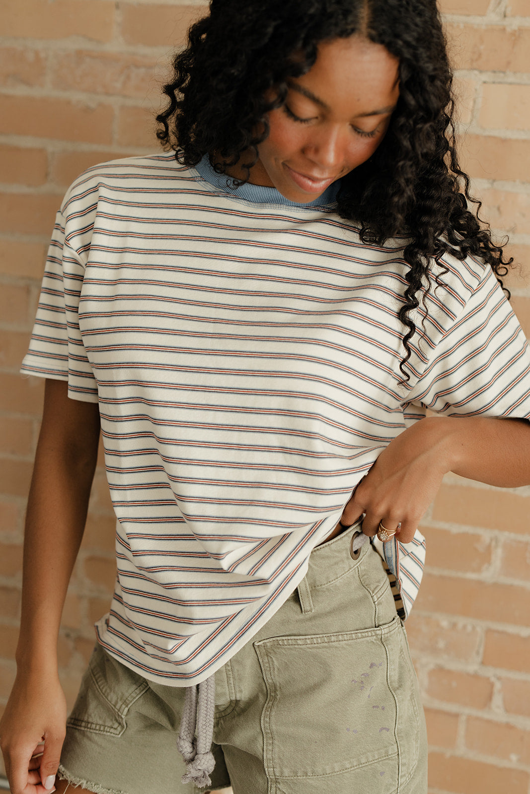 Wide Open Spaces Striped Tee – ROOLEE