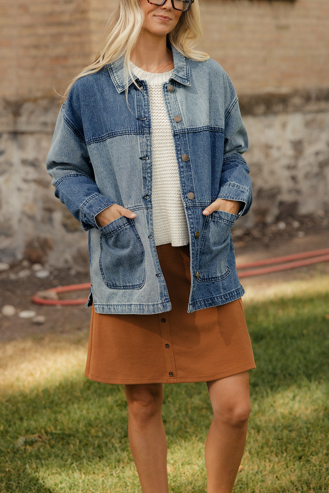 Cinnamon Kiss Button Skirt