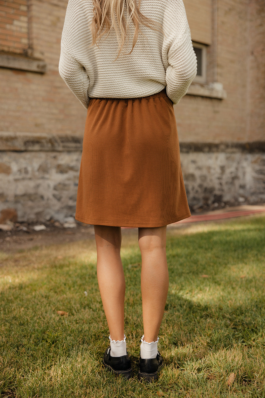 Cinnamon Kiss Button Skirt