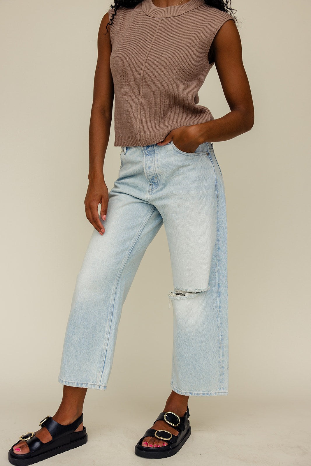Free People Deep Trance Dropped Boyfriend Jeans