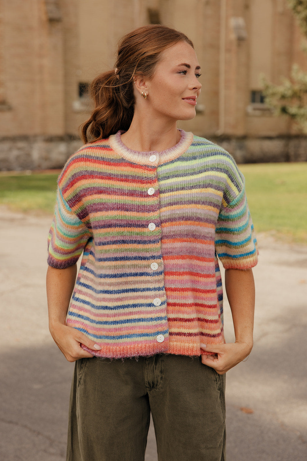 Happy Days Stripe Cardigan
