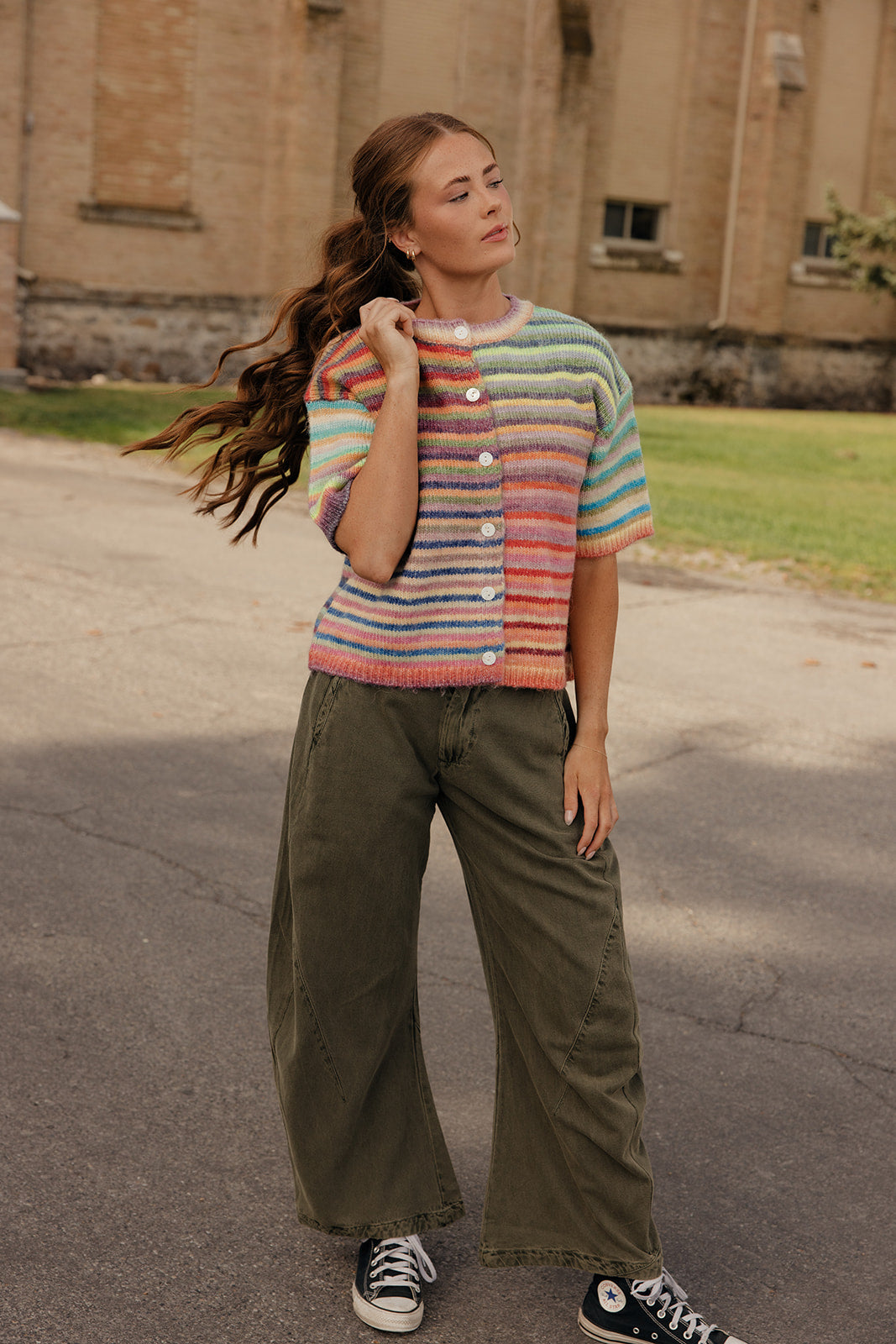 Happy Days Stripe Cardigan