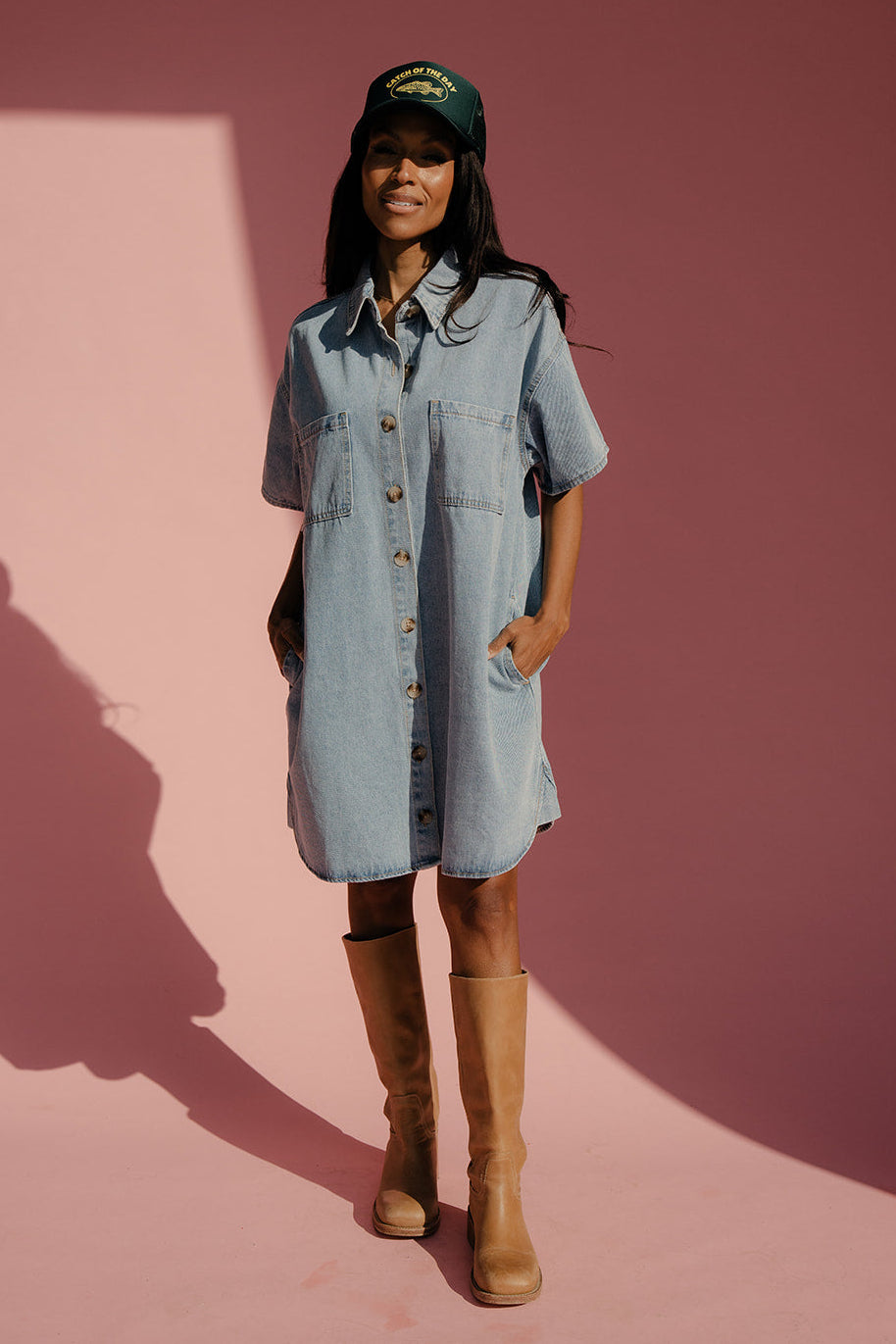 Blueberry Pie Denim Dress – ROOLEE