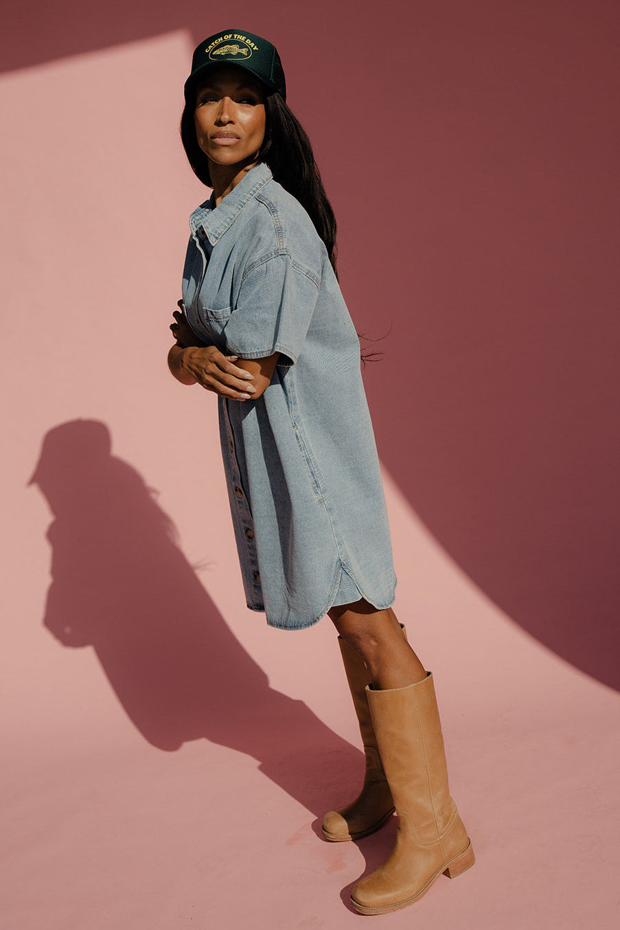 Blueberry Pie Denim Dress – ROOLEE
