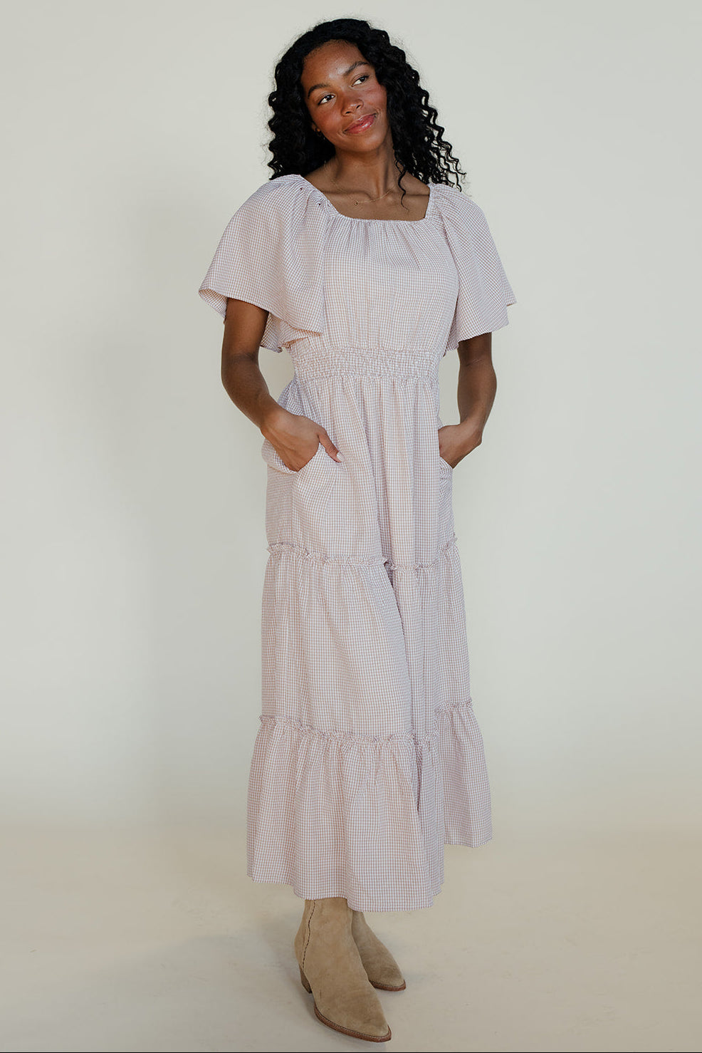 Timeless Flutter Sleeve MOM Dress