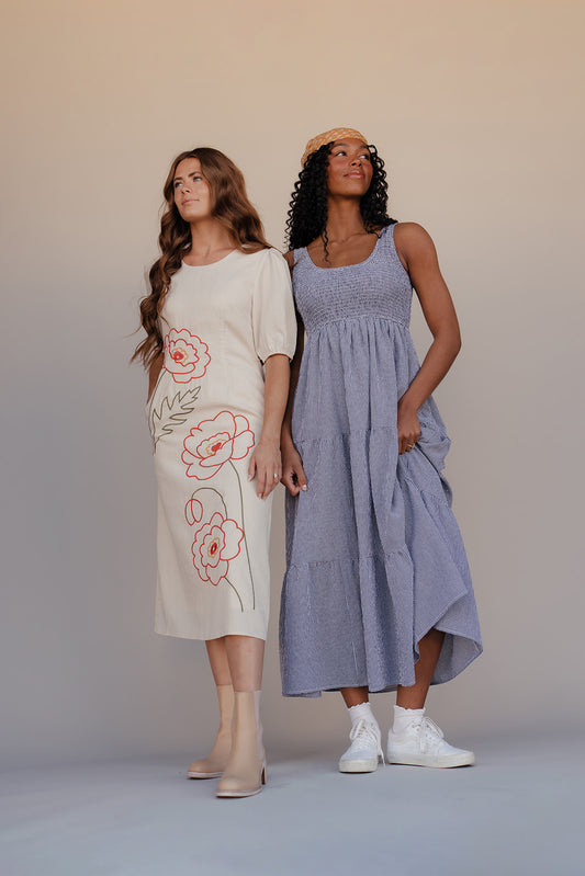 Sutton Gingham Maxi Dress