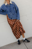 Toffee Dot Maxi Skirt