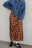 Toffee Dot Maxi Skirt