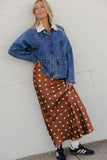 Toffee Dot Maxi Skirt
