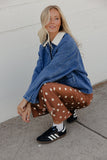Toffee Dot Maxi Skirt