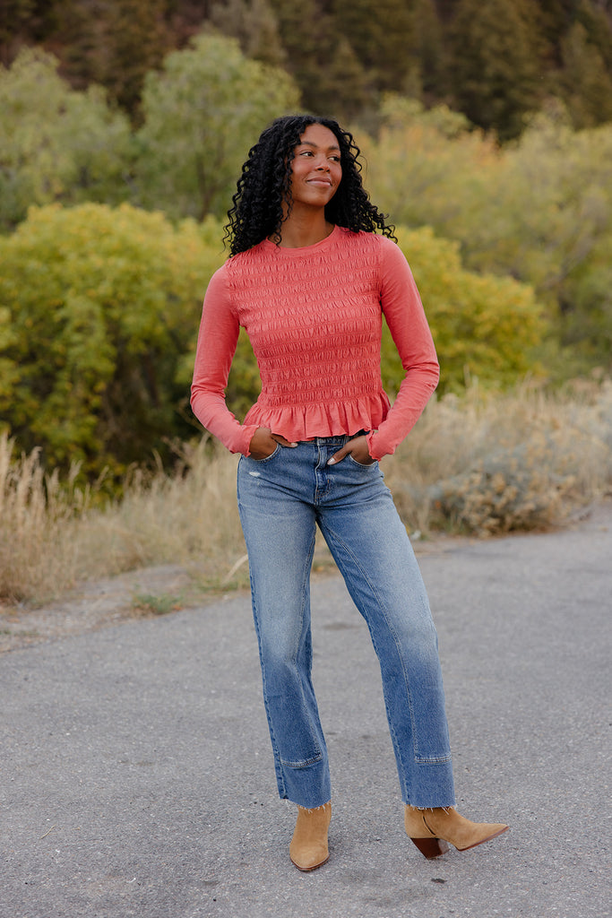 Rosewater Smocked Blouse