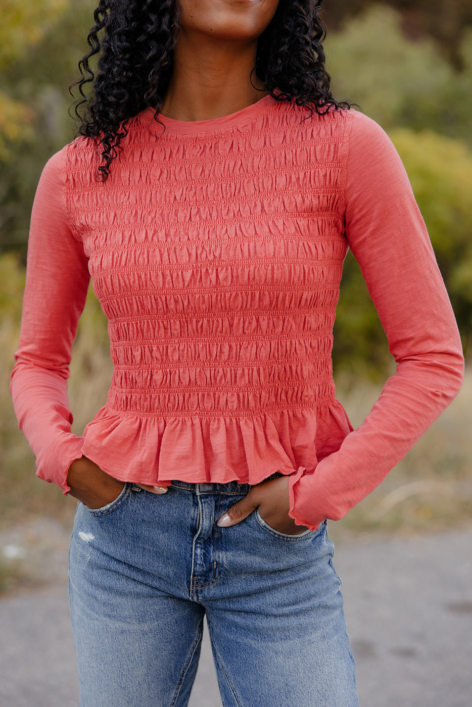 Rosewater Smocked Blouse