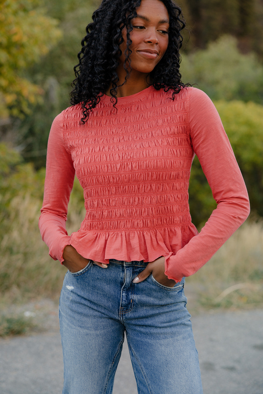 Rosewater Smocked Blouse