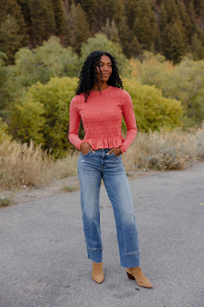 Free People Risk Taker Mid Rise Straight Jeans