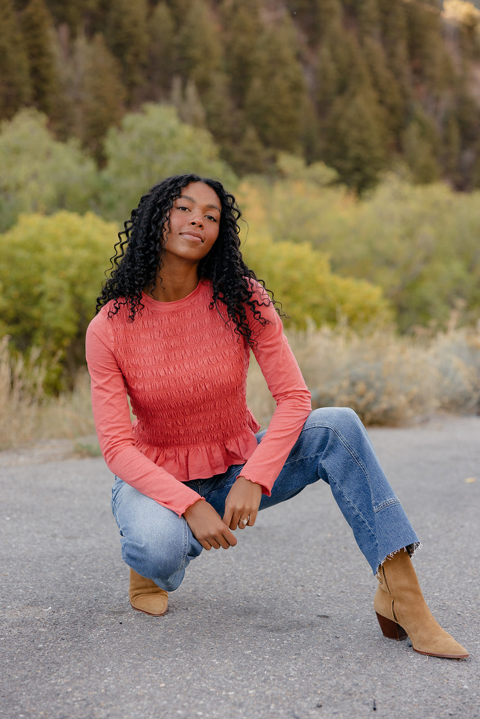 Rosewater Smocked Blouse