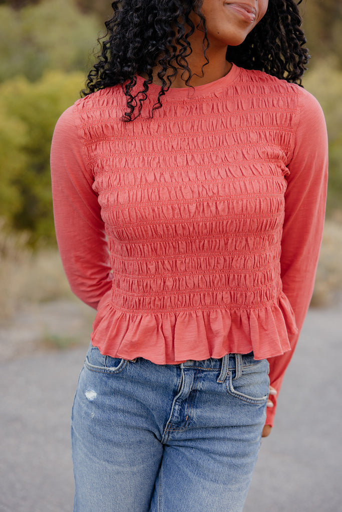Rosewater Smocked Blouse