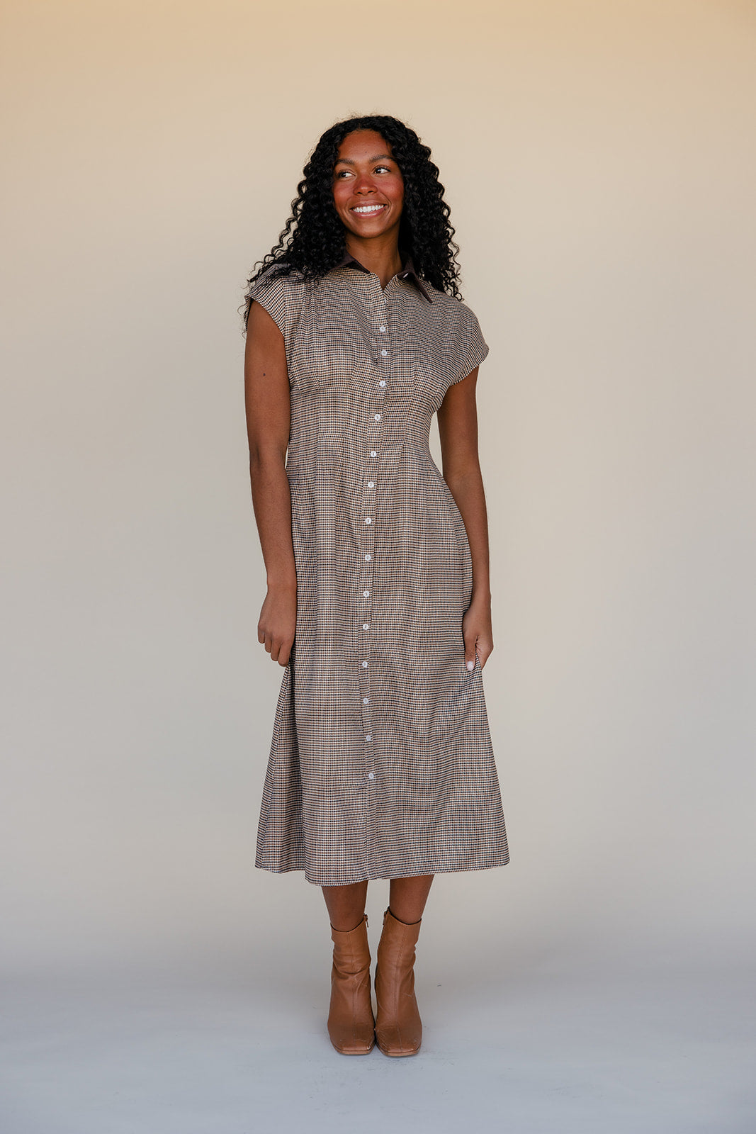 Brownstone Houndstooth Dress