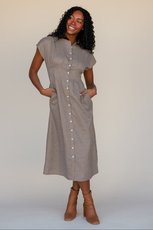 Brownstone Houndstooth Dress