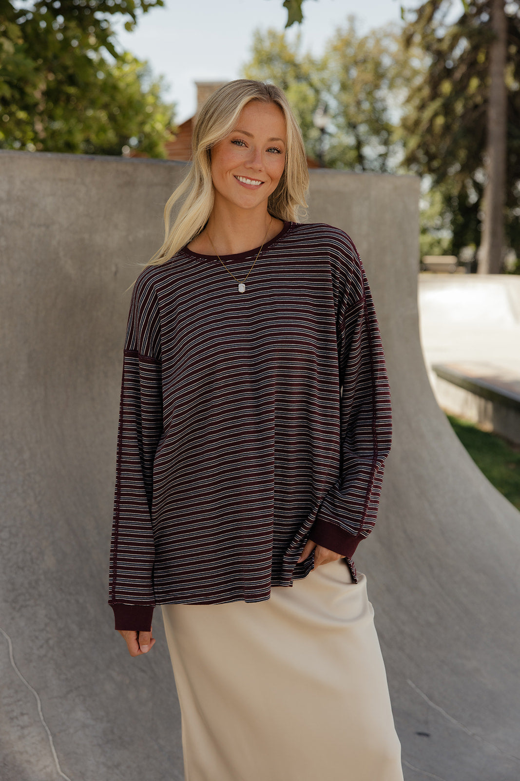 Mullberry Stripe Pullover