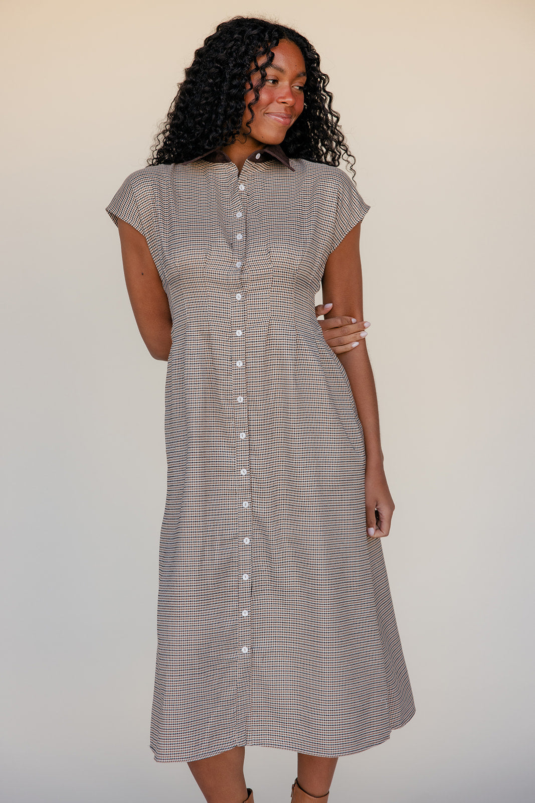 Brownstone Houndstooth Dress