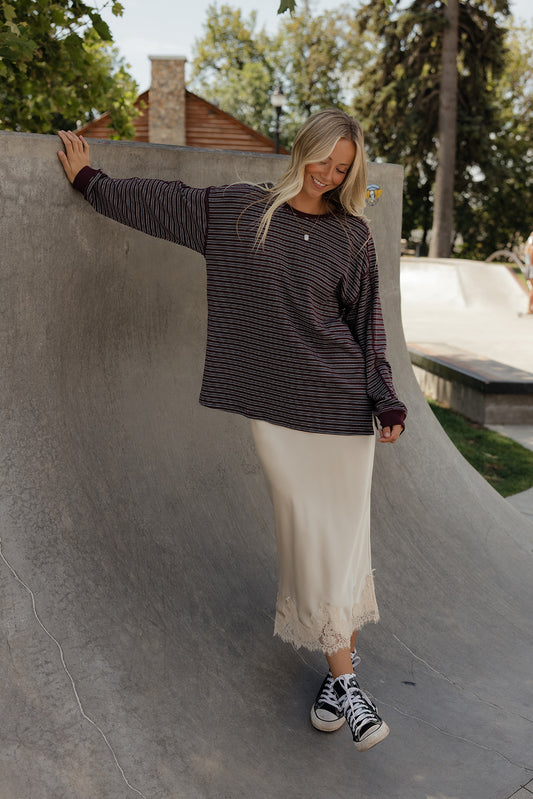 Mullberry Stripe Pullover