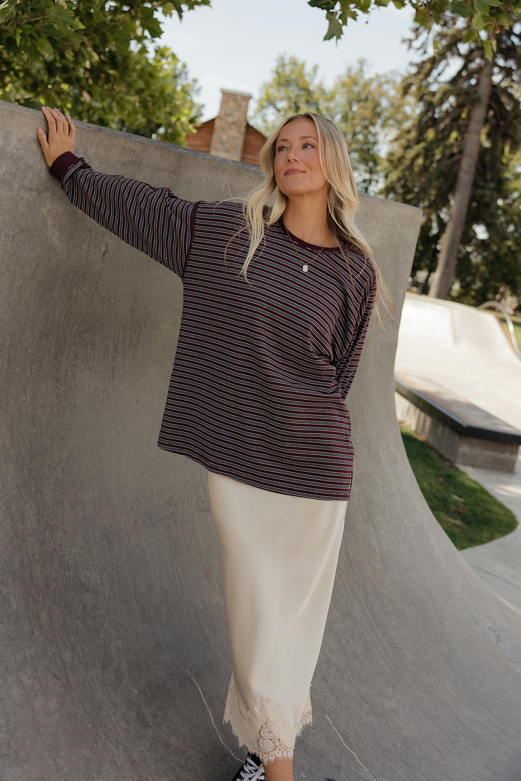 Mullberry Stripe Pullover